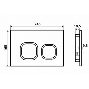 Инсталляция для подвесного унитаза Esbano Fram ESINFRAM с клавишей LPS-10MB