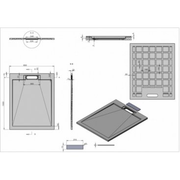 Душевой поддон Esbano Luxe ESPLX-108B