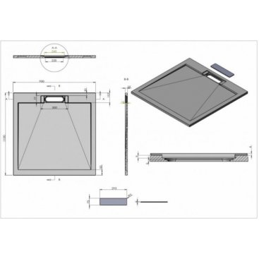 Душевой поддон Esbano Luxe ESPLX-119W