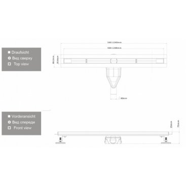 Водоотводящий желоб Esbano Slim S-SIDE-80MB