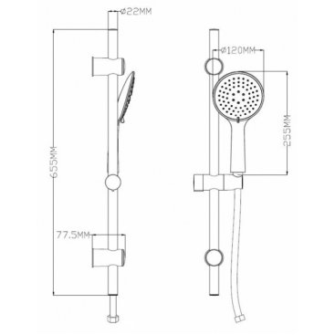 Душевой гарнитур Esko SCS855 Black