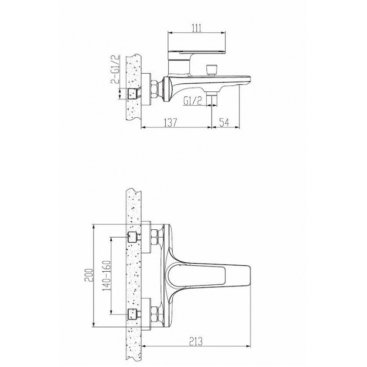 Смеситель для ванны Esko Baku BK 54