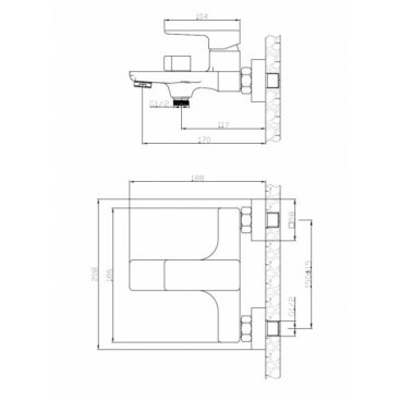 Смеситель для ванны Esko Berlin BR 54