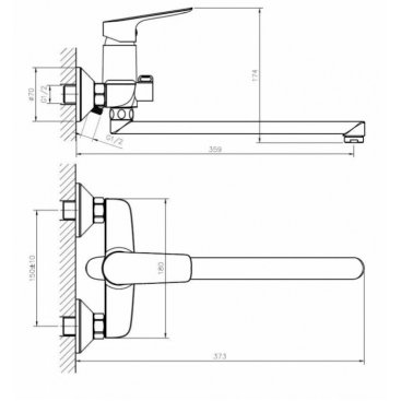 Смеситель для ванны Esko Cairo CI 31