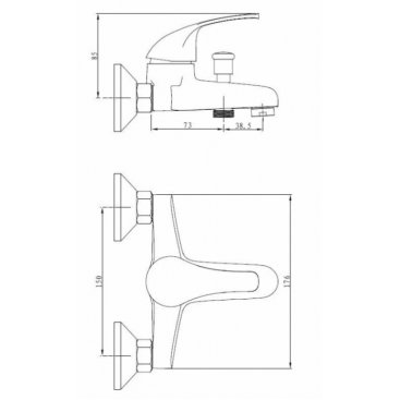 Смеситель для ванны Esko Kansas KS 54