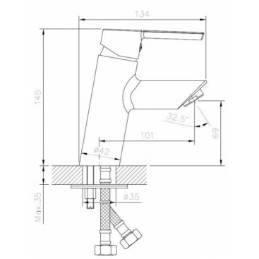 Смеситель для раковины Esko London LD 26