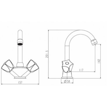 Смеситель для раковины Esko Moscow MS 26