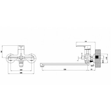 Смеситель для ванны Esko Sorrento SR 31W