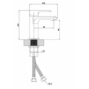 Смеситель для раковины Esko Sorrento SR 26W