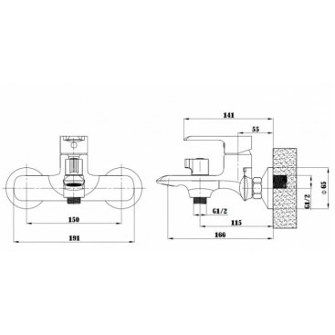 Смеситель для ванны Esko Sorrento SR 54W