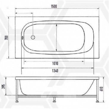 Ванна Eurolux Lait 150x70