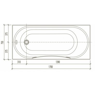 Ванна Eurolux Oliva 170x75