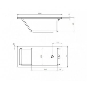 Ванна Eurolux Qwatry 150x70