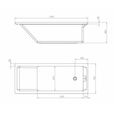 Ванна Eurolux Qwatry 170x70