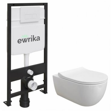 Комплект Ewrika ProLT 0026-2020 + Bocchi V-Tondo 1416-001-0129 + Ewrika 0042 белая глянцевая