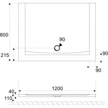 Душевой поддон Excellent Forma 120x80 см