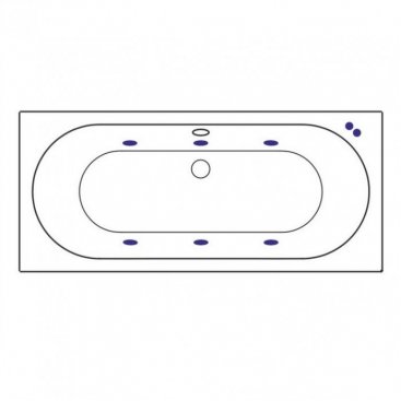 Ванна Excellent Oceana Soft 180x80 белая