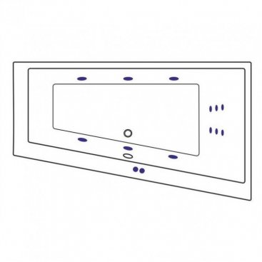 Ванна Excellent Sfera Line 170x100 золото правосторонняя