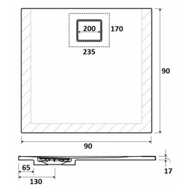 Поддон из искусственного камня Excellent Lavano Slim 90x90