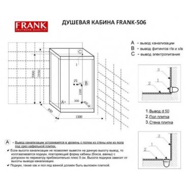 Душевая кабина Frank F-506-1 с турецкой баней