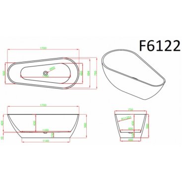 Ванна Frank F6122 White