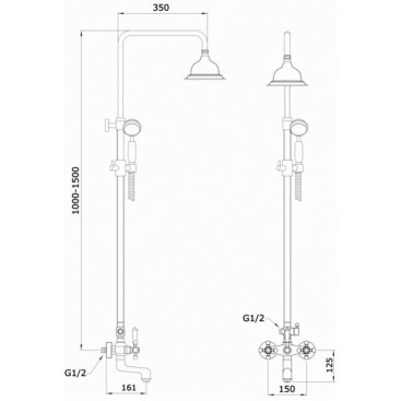 Душевая стойка Ganzer Konstantin GZ 09061 (25068)