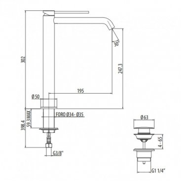 Смеситель для раковины Gattoni Circle Two 9148/91 золото