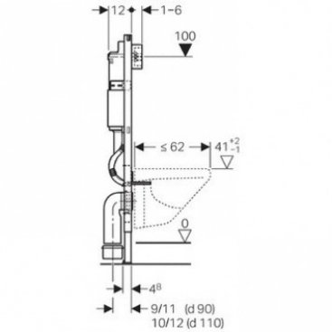 Инсталляция для унитаза Geberit Duofix Up 100 111.153.00.1