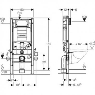 Инсталляциия для унитаза Geberit Duofresh Up 320 111.370.00.5