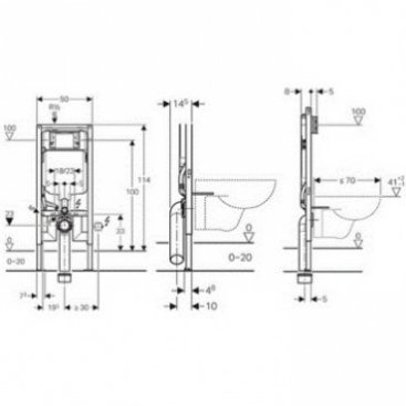 Инсталляция для унитаза Geberit Duofix Sigma 8 111.796.00.1