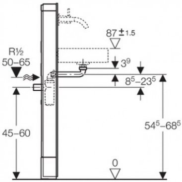 Инсталляция для раковины Geberit Monolith 131.040.SJ.1