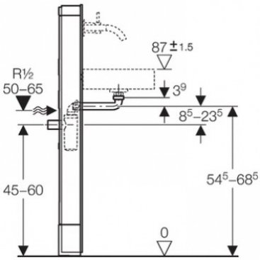 Инсталляция для раковины Geberit Monolith 131.043.SJ.1