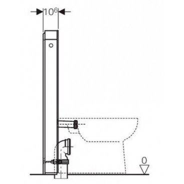 Инсталляция для унитаза Geberit Monolith Plus 131.201.SI.1