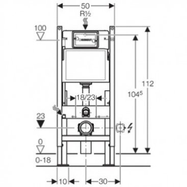 Инсталляция для унитаза Geberit Duofix Up 100 457.570.00.1