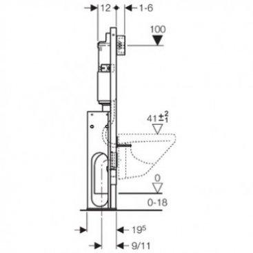 Инсталляция для унитаза Geberit Duofix Up 100 457.570.00.1