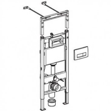 Инсталляция для унитаза Geberit Duofix Plattenbau Delta 51 458.125.21.1