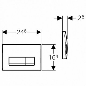 Клавиша смыва Geberit Delta 51 115.105.DW.1 черная