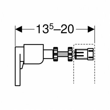 Угловой монтажный Geberit Duofix 111.815.00.1