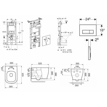 Комплект Geberit Duofix 458.128.21.1 + BelBagno BB10150CH