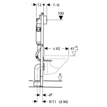 Инсталляция для унитаза Geberit Duofix 458.124.21.1