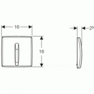 Клавиша смыва Geberit Basic 115.817.46.5 хром матовый