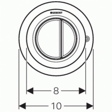 Клавиша смыва Geberit HyTronic 116.050.21.1 хром