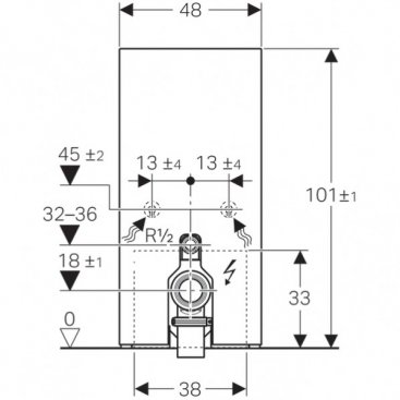 Инсталляция для унитаза Geberit Monolith Plus Sela 131.201.SI.5