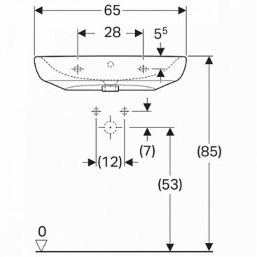 Раковина Geberit Renova Comfort 258565000