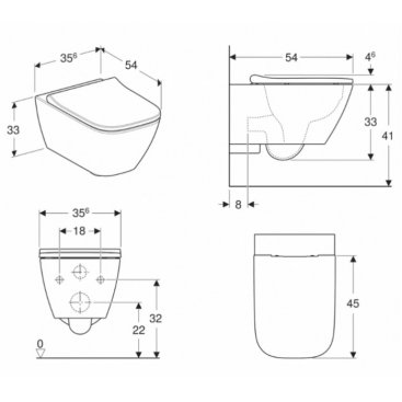 Унитаз Geberit Renova Smyle Square 500.683.01.1