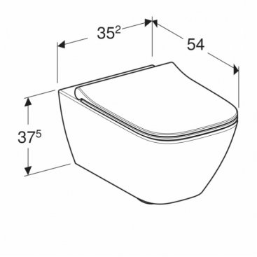 Унитаз Geberit Renova Smyle Square 500.685.01.1