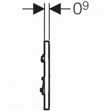 Клавиша смыва Geberit Sigma 30 116.017.KN.1 хром матовый/хром