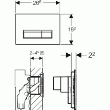 Клавиша смыва Geberit Sigma 40 DuoFresh 115.600.KQ.1