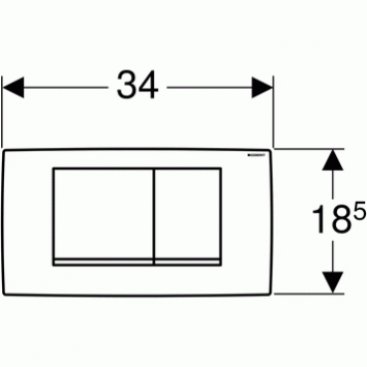 Клавиша смыва Geberit Twinline 30 115.899.KH.1 хром