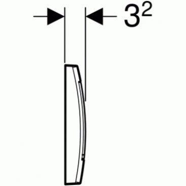 Клавиша смыва Geberit Twinline 30 115.899.KH.1 хром